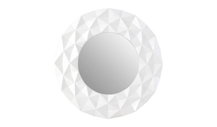 Orsina Stockholm High Gloss 3D Design Wall Mirror – White