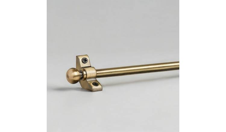 New Edge Blinds Pack of 13 Metal Stair Rods with Ball End Finial - Antique Brass