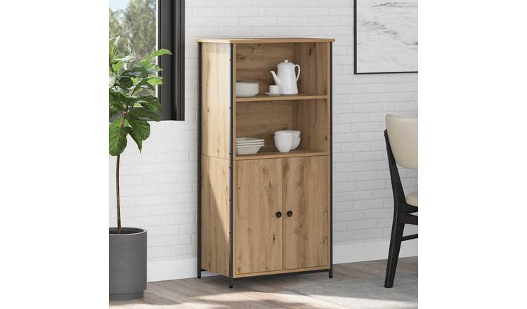 Walplus Engineered Wood Highboard - Oak - 62 x 36 x 121.5 cm