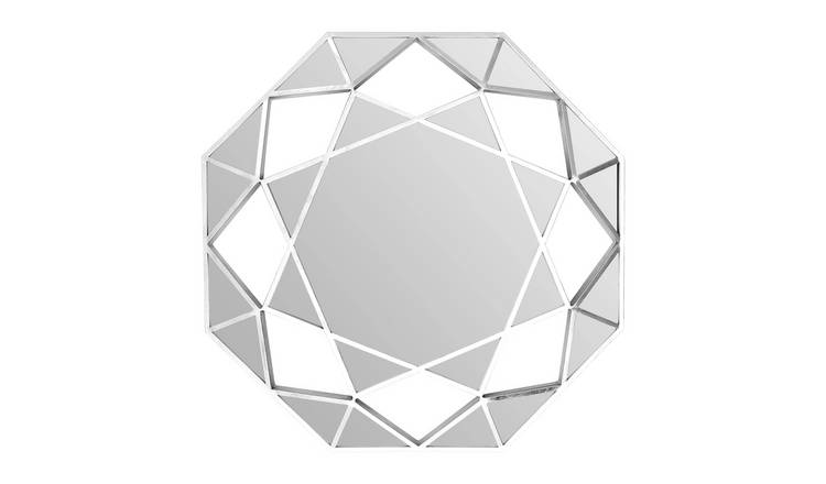 Orsina Marcia Octagonal Wall Mirror – Silver