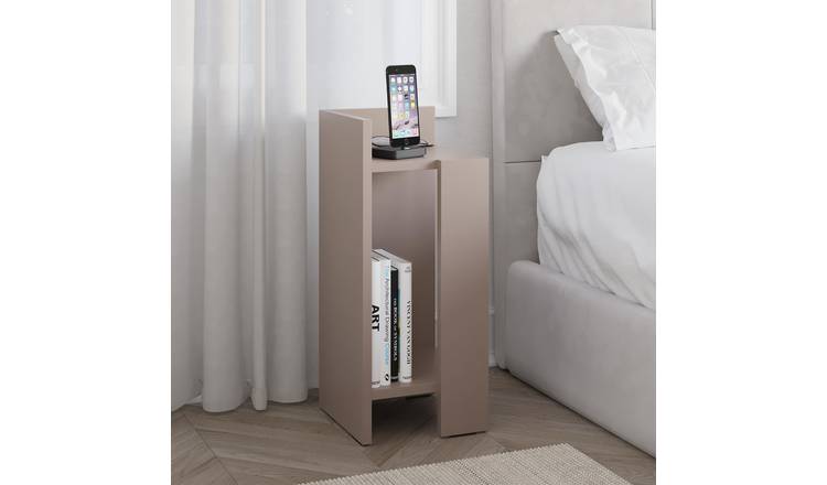 Decortie Elos Collection Particleboard Bedside Table - Mocha