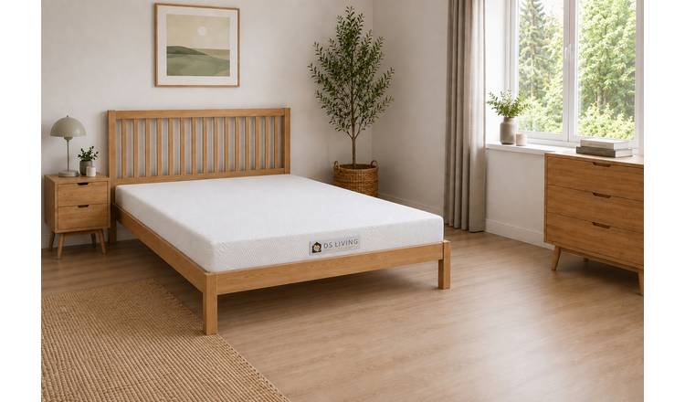 DS Living 20cm Memory Foam Mattress, Washable Cover - Small Double