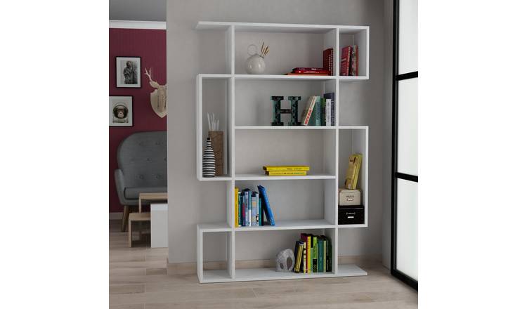 Decortie Mito Particleboard Bookcase - White