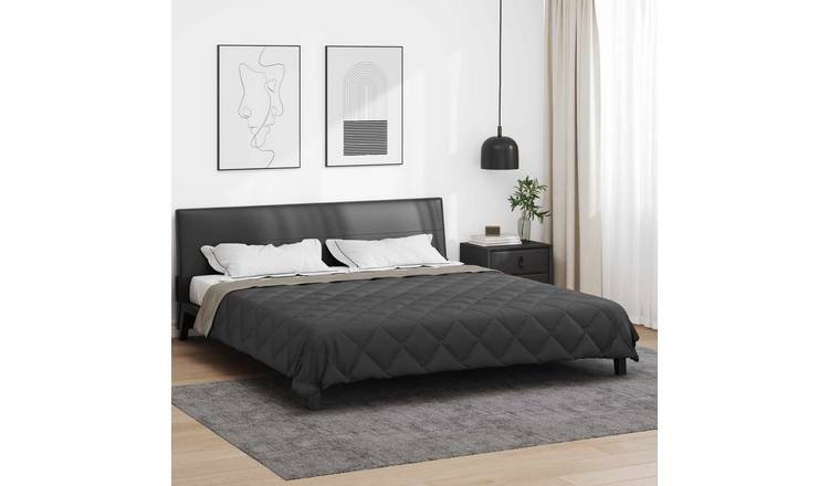 Walplus Summer Duvet and Microfibre - Light Grey and Anthracite - 220 x 240 cm
