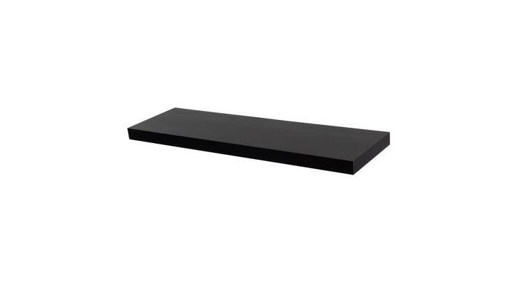Harbour Housewares Modern Style Floating Wall Shelves - Black