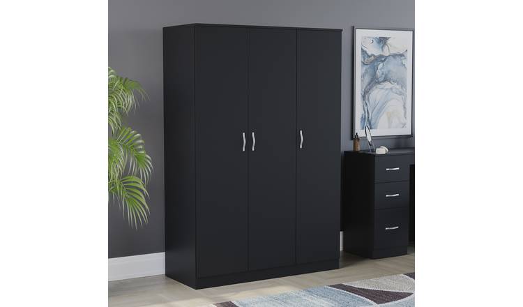 Vida Designs Riano 3 Door Wardrobe - Black