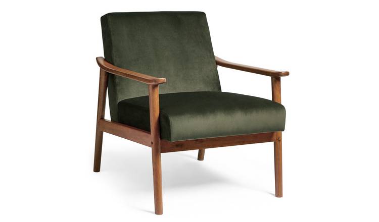 Spinningfield Fairfield Velvet Armchair - Olive Green