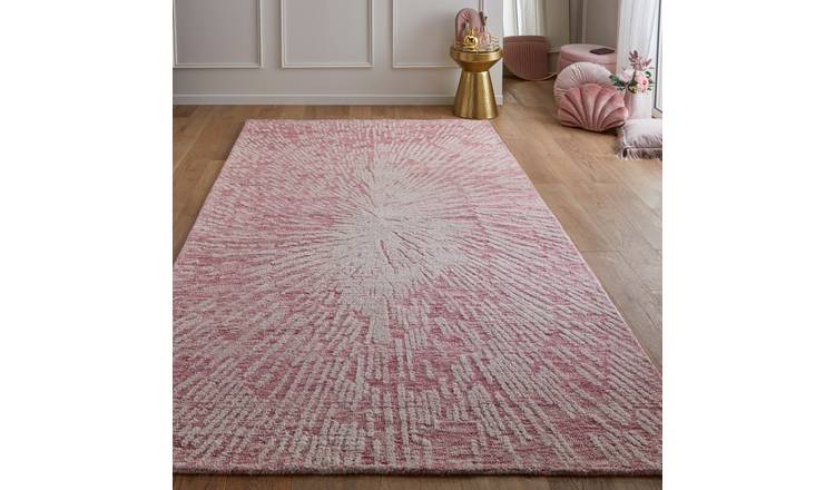 Mega Flooring Pink Modern Abstract Rug - 120 x 170cm