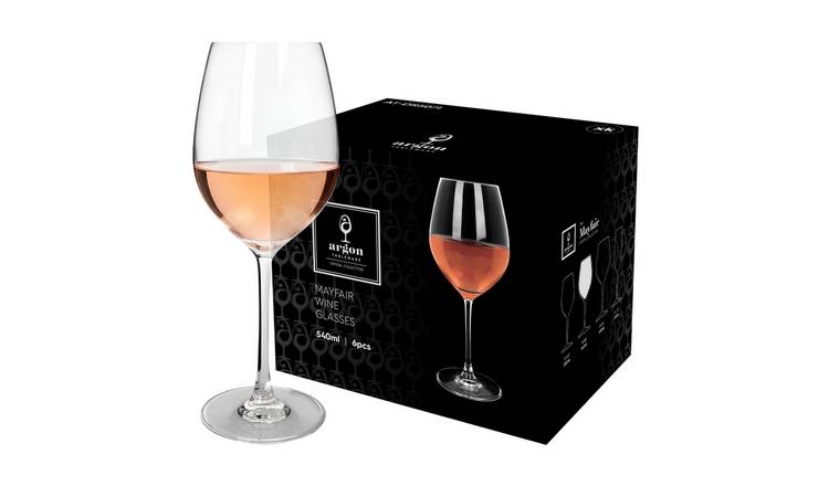 Argon Tableware Mayfair Crystal Rose Wine Glasses -  Pack of 24