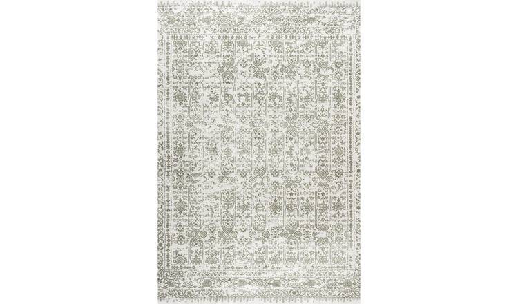 The Rugs Cream Green Montana Vintage Rug - 160 x 230cm
