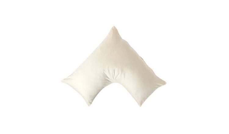 Homescapes Organic Egyptian Cotton Sateen V Shaped Pillowcase - Cream