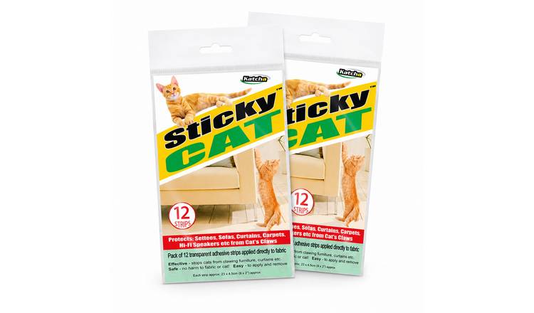 Katcha Pack of 2 Sticky Cat Repeller Strips - 12 Strips