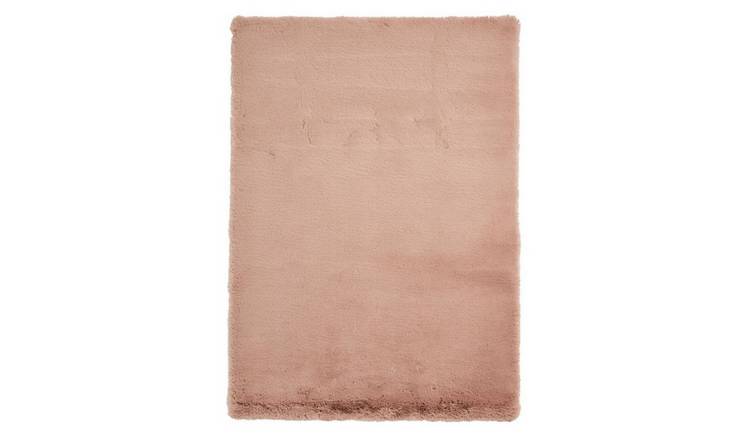 Mega Flooring Brown Shaggy Plain Rug - 60 x 120cm