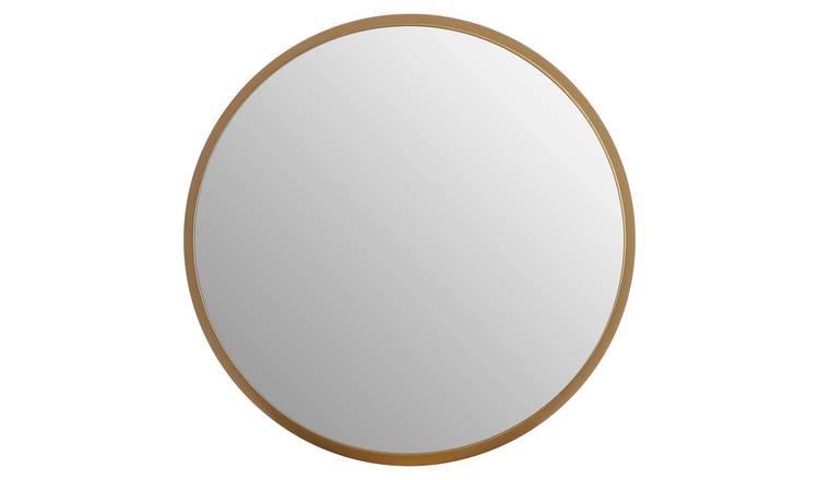 Orsina Athena Large Round Wall Mirror With Frame – Gold