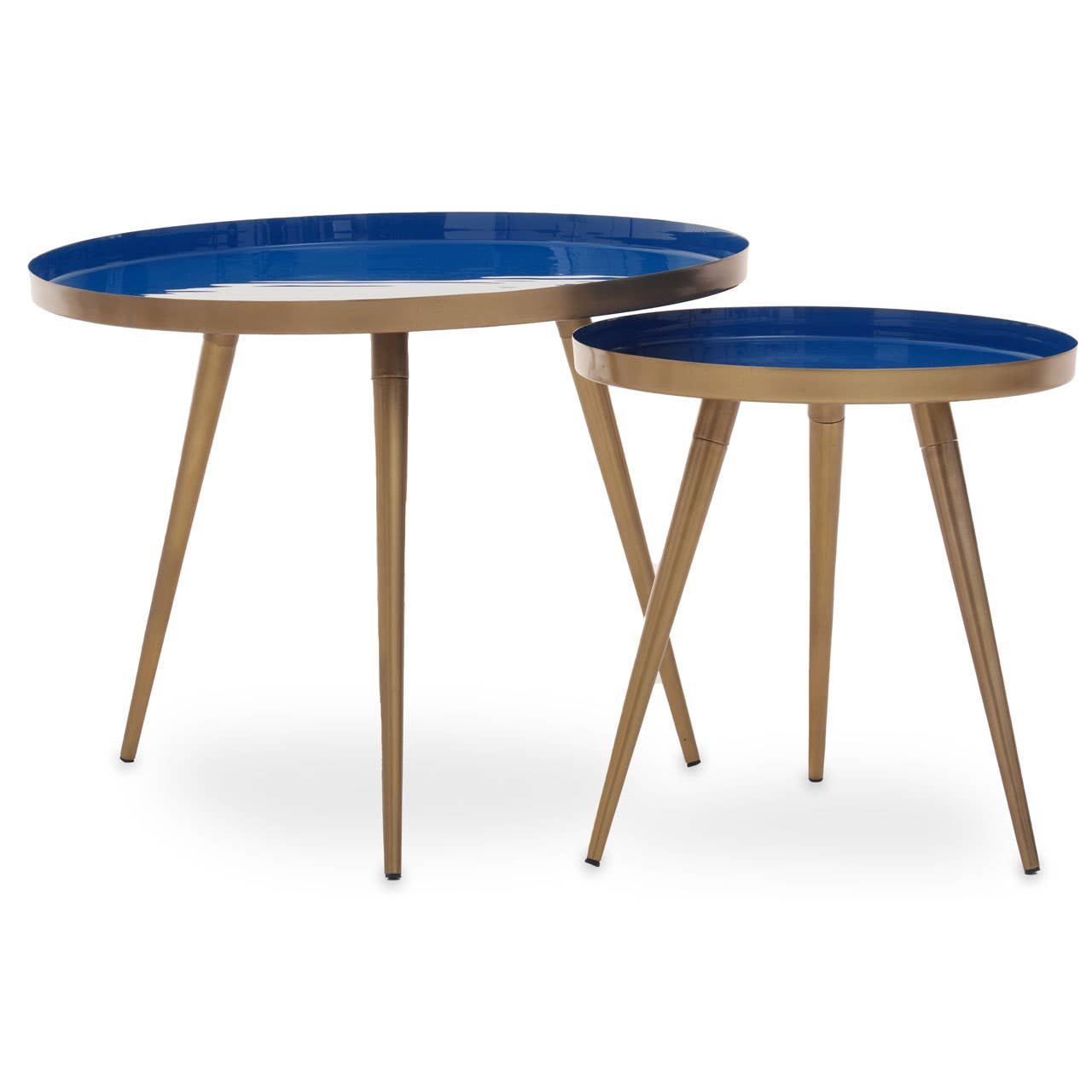 Orsina Amira Enamel Nest of Two Tables – Blue - Image 2
