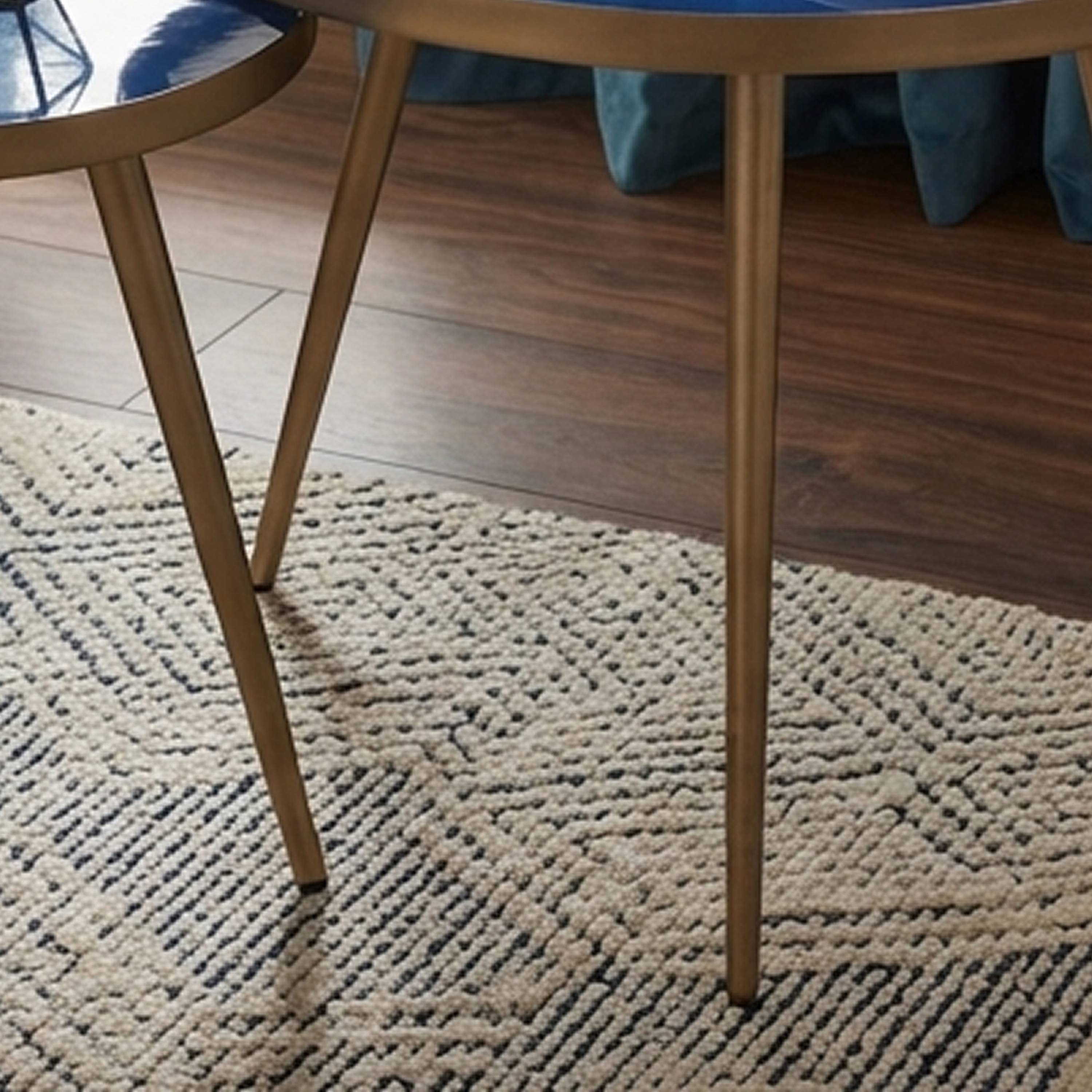 Orsina Amira Enamel Nest of Two Tables – Blue - Image 4