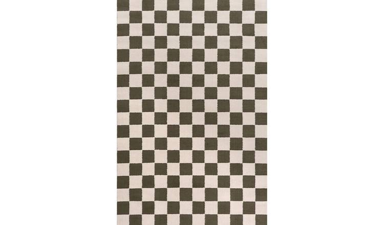 The Rugs Olive Loft Checkered Rug - 200 x 290cm