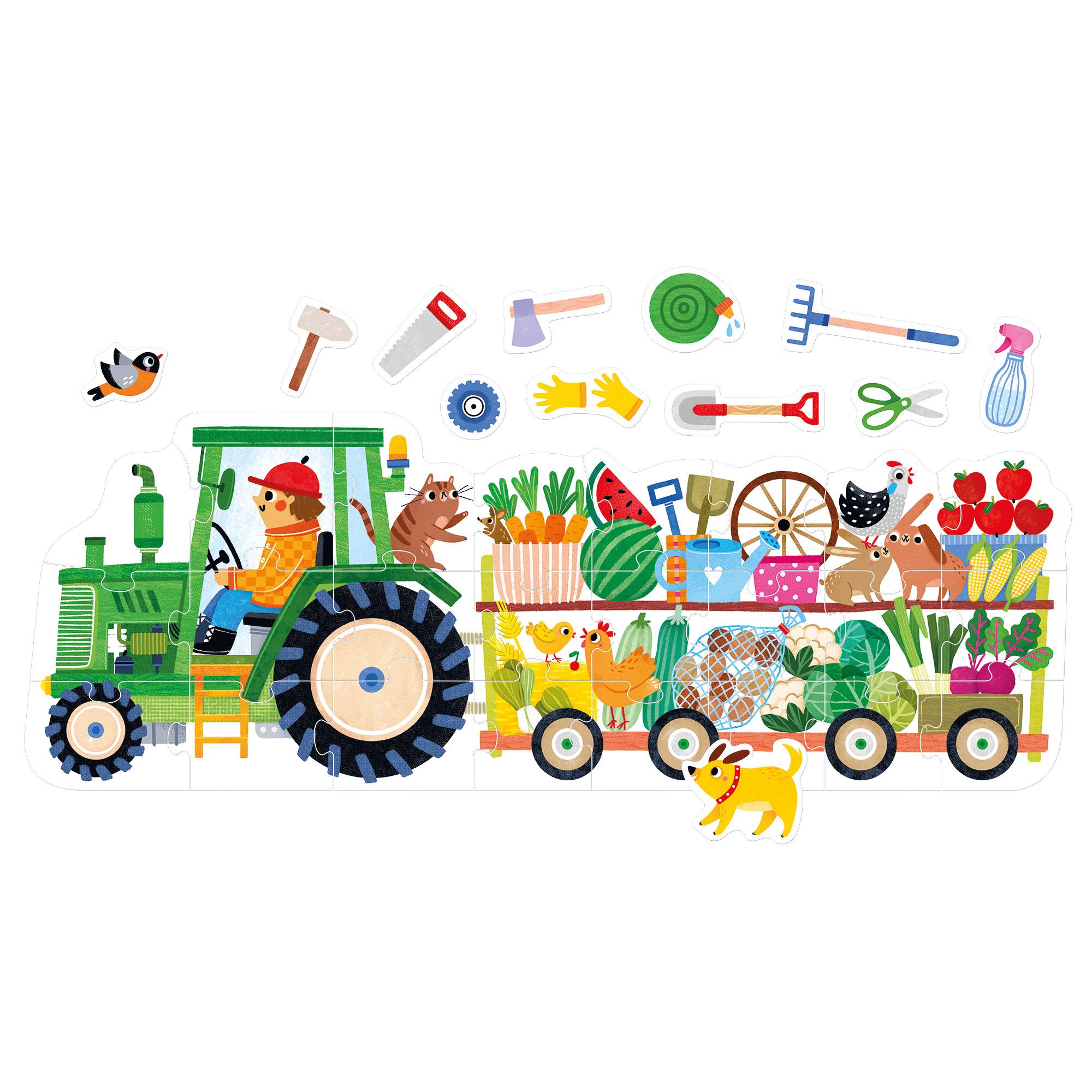 Banana Panda Tractor Play-As-You-Go Jigsaw Puzzle - Image 1