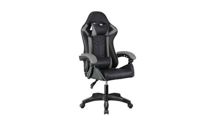 Home Treats Faux Leather Office Gaming Chair - Grey