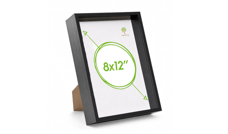 Nicola Spring Deep Box Photo Frame - 8 x 12" - Black