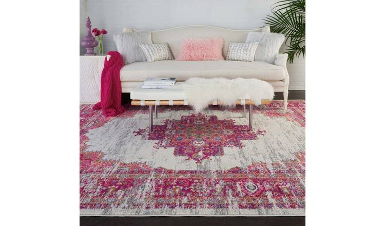 Mega Flooring Pink Traditional Floral Rug - 114 x 175cm