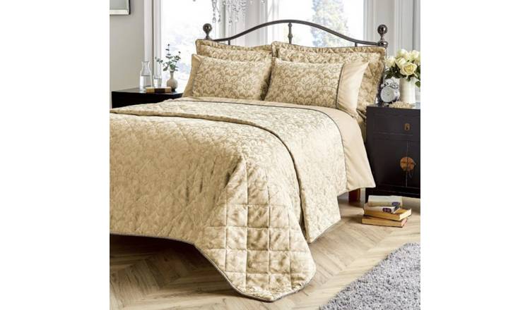 New Edge Blinds Savoy Woven Jacquard Gold Duvet Set - Super King