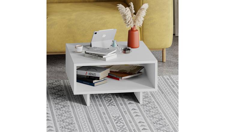 Decortie Hola Melamine Particleboard Coffee Table - White