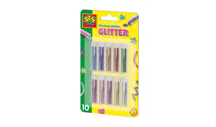 SES Creative Biodegradable Glitter Kids 10 Piece Craft Set