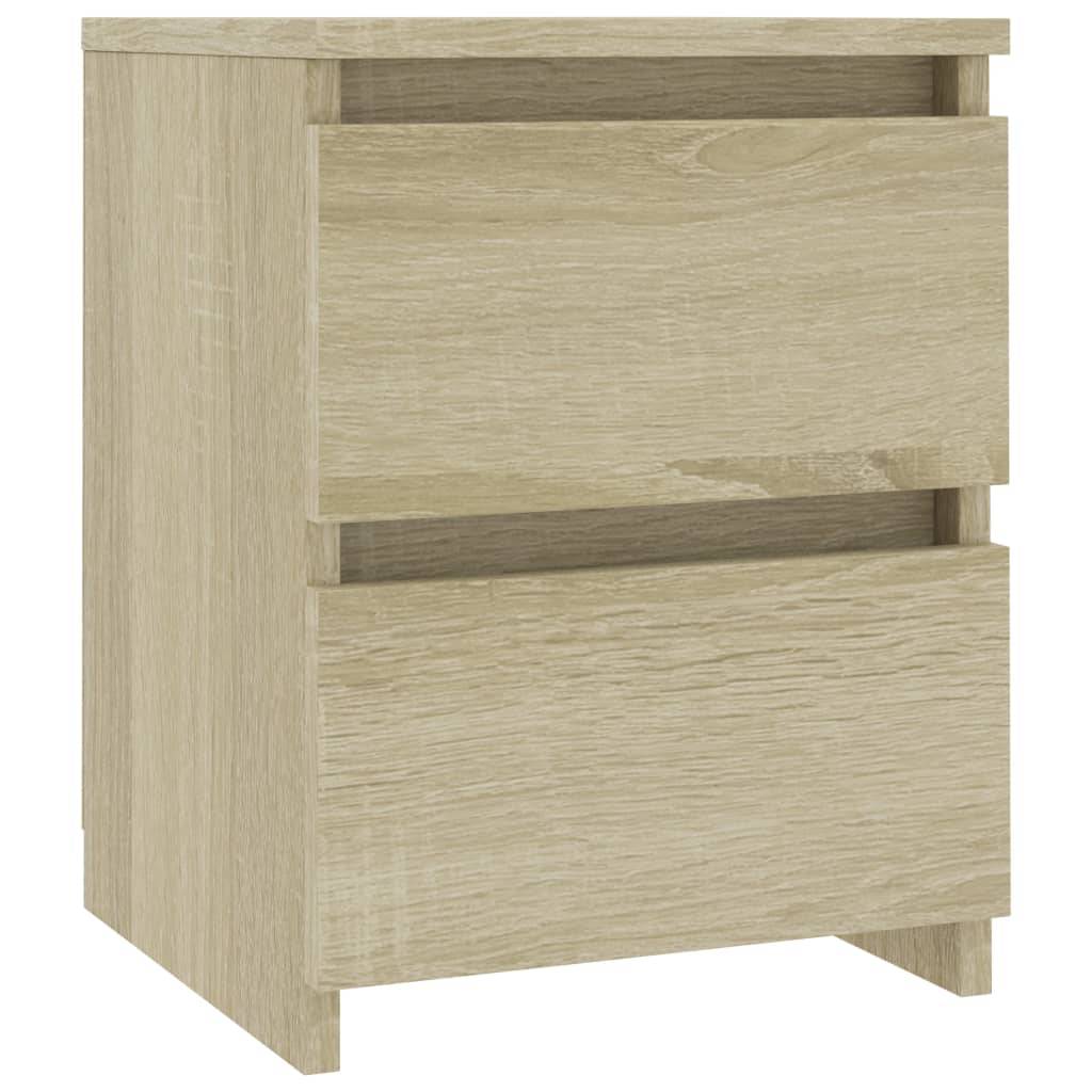 Walplus Engineered Wood Bedside Cabinet - Light Oak - 30 x 30 x 40 cm - Image 2