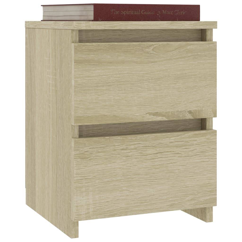 Walplus Engineered Wood Bedside Cabinet - Light Oak - 30 x 30 x 40 cm - Image 5