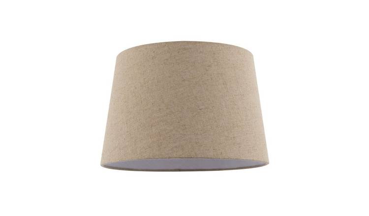 Happy Homewares Natural Oatmeal Textured Linen Fabric Lampshade - 30cm