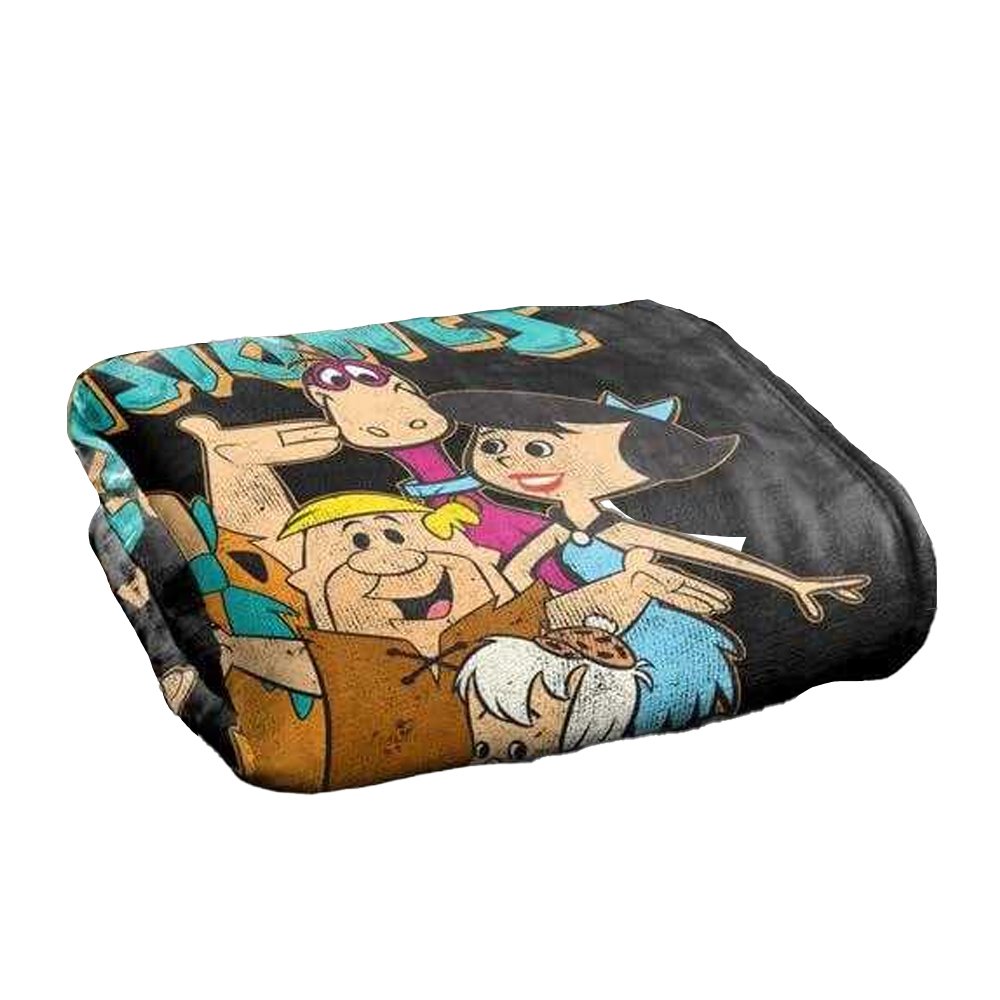 The Flintstones Yabba Dabba Doo Family Soft Touch Blanket - 147cm x 91cm - Image 2