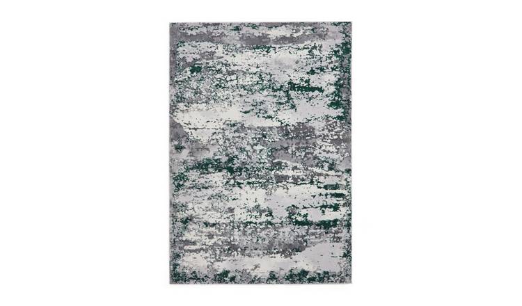 Mega Flooring Green Modern Abstract Rug - 80 x 150cm