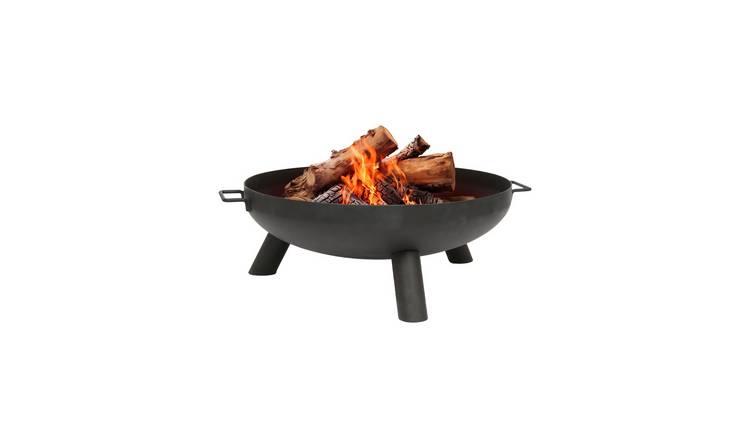 Hammer & Tongs Round Iron Fire Pit - Black