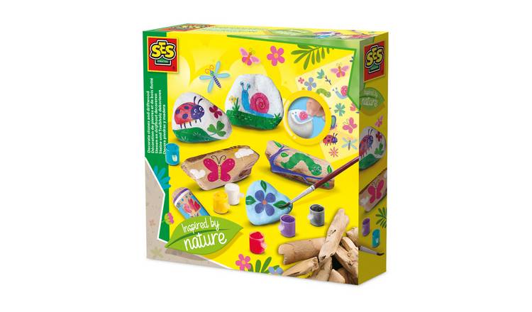 SES Creative Painting Stones Driftwood Craft Set
