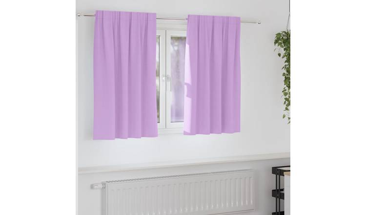 Walplus Set of 2 Ring Top Blackout Curtains - Purple - 140 x 140 cm