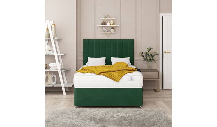 Bed Choices Alaska Small Double 4 Drawer 26" Headboard Divan Bed Set - Green