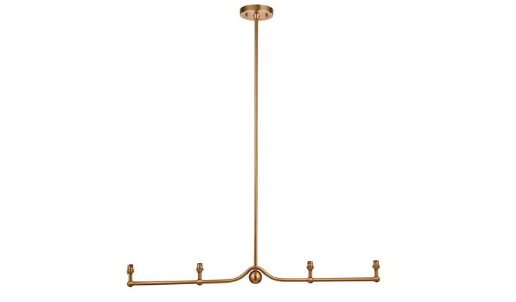 Loops Direct Steel 4-Light Pendant - Brushed Aged Brass
