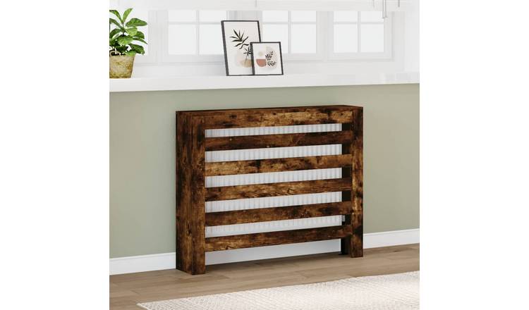 Walplus Engineered Wood Radiator Cover - Smoked Oak - 104 x 20 x 82 cm