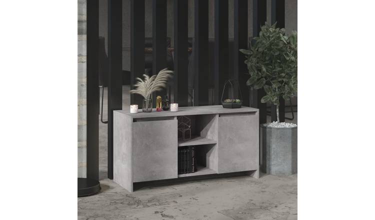 Walplus Engineered Wood TV Cabinet - Stone Grey - 102 x 37.5 x 52.5 cm