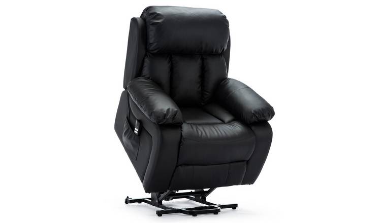 Furniture Online Chester Dual Motor Rise Recliner Heat and Massage Chair - Black