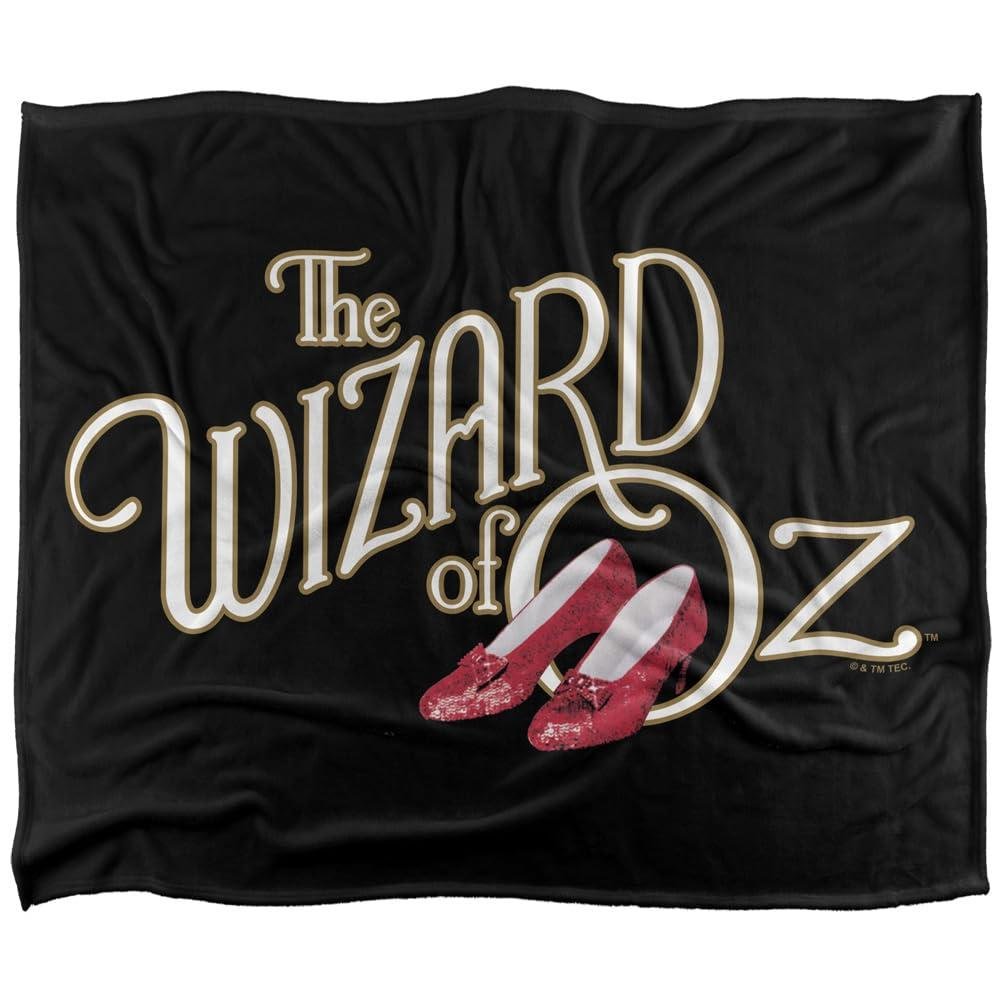 Wizard Of Oz Classic Logo Polyester Soft Touch Blanket - 147cm x 91cm - Image 1