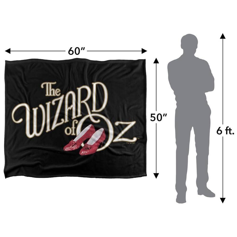 Wizard Of Oz Classic Logo Polyester Soft Touch Blanket - 147cm x 91cm - Image 4