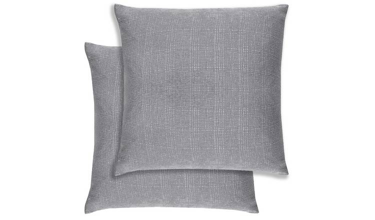 Enhanced Living Matrix Textured Cushion Covers - 43 x 43cm - Grey