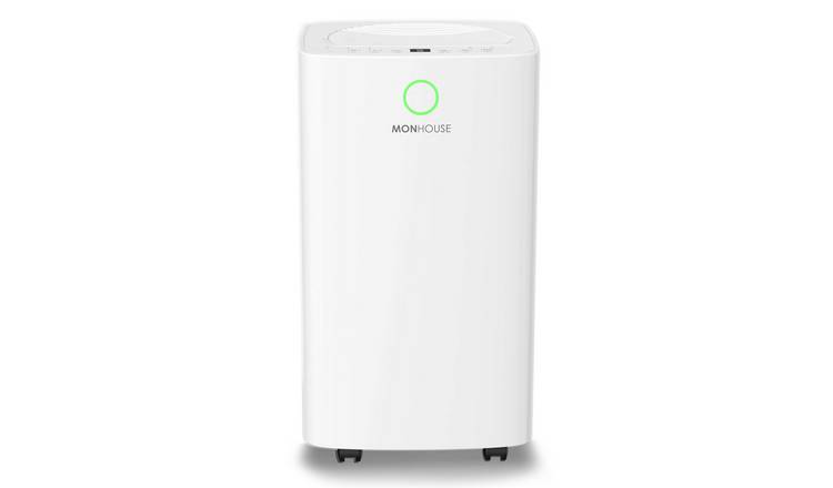 MONHOUSE 12L/Day Digital Dehumidifier with Sleep Mode & 24HR Timer - White