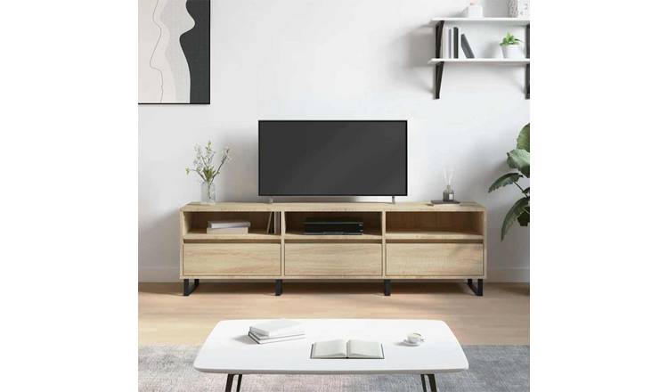 Walplus Engineered Wood TV Unit - Light Oak - 150 x 30 x 44.5 cm
