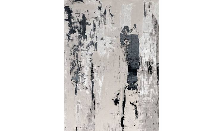 Mega Flooring Grey Modern Abstract Rug - 80 x 150cm