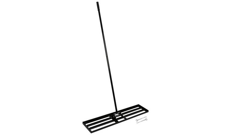Harbour Housewares Heavy Duty Steel Lawn Levelling Rake - 106cm x 25cm