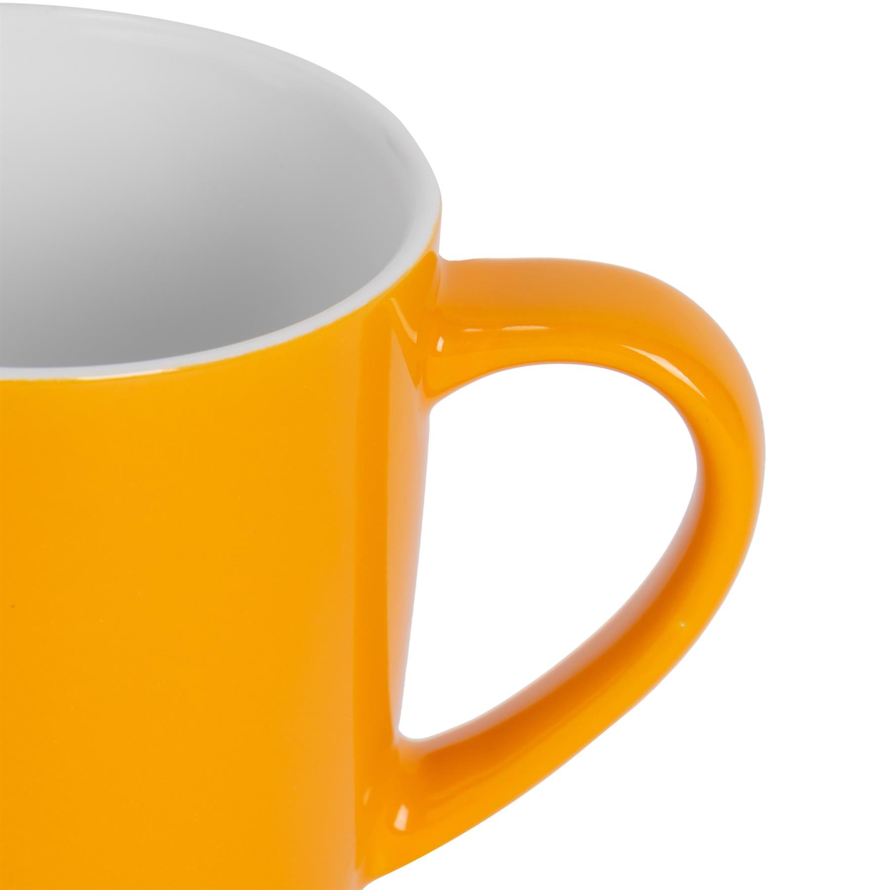 Argon Tableware Coloured 350ml Coffee Mugs Pack of 2 - Yellow - Image 4