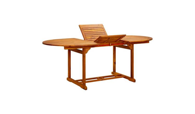 Walplus Solid Acacia Wood Garden Table - Brown - 200 x 100 x 75 cm